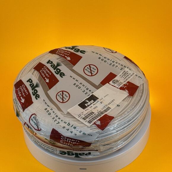 Paige Datacom 500ft Bulk Sound/Security Cable 22/4c Sol CM White - Picture 2 of 16